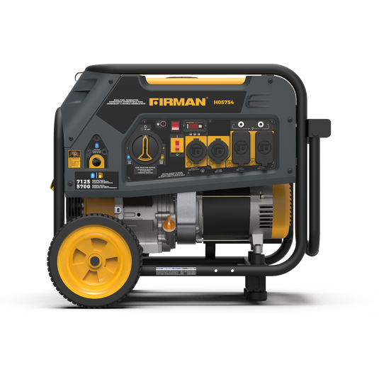 Firman 7125/5700:W GAS 7125/5700W LPG 30A 120/240V Recoil Start Dual Fuel Portable Generator cETL Certified - Firman Backup Generator Store