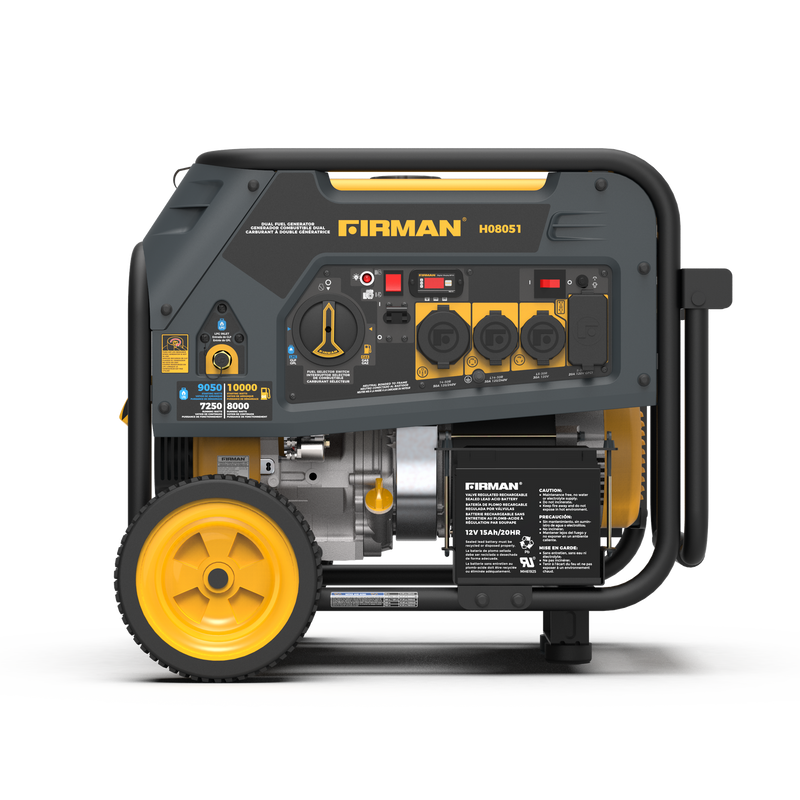 Load image into Gallery viewer, Firman 10000/8000: GAS 9050/7250: LPG Watt 50A 120/240V Electric Start Dual Fuel Portable Generator CARB Certified - Firman Backup Generator Store

