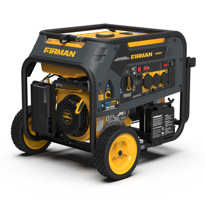 Load image into Gallery viewer, Firman 10000/8000: GAS 9050/7250: LPG Watt 50A 120/240V Electric Start Dual Fuel Portable Generator CARB Certified - Firman Backup Generator Store
