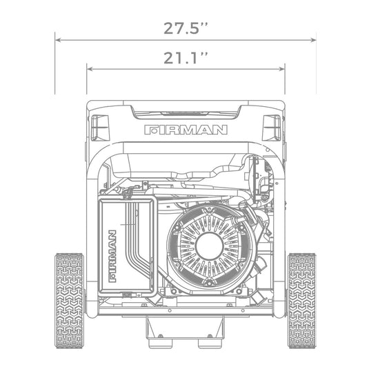 Firman 10000/8000: GAS 9050/7250: Watt 50A 120/240V Electric Start Dual Fuel Portable Generator cTEL Certified - Firman Backup Generator Store