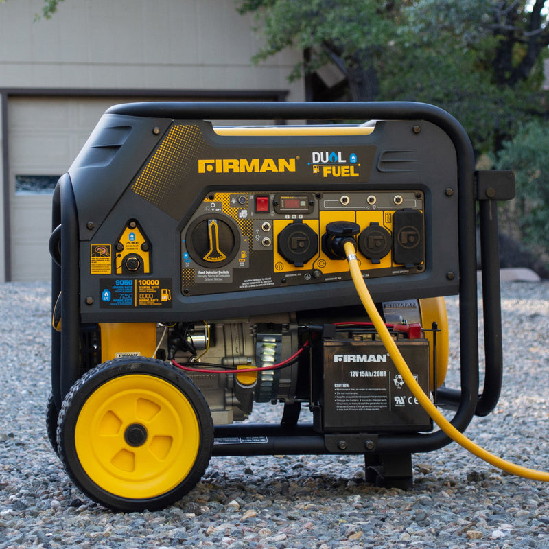 Load image into Gallery viewer, Firman 10000/8000: GAS 9050/7250: Watt 50A 120/240V Electric Start Dual Fuel Portable Generator cTEL Certified - Firman Backup Generator Store
