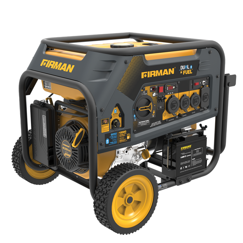 Load image into Gallery viewer, Firman 10000/8000: GAS 9050/7250: Watt 50A 120/240V Electric Start Dual Fuel Portable Generator cTEL Certified - Firman Backup Generator Store
