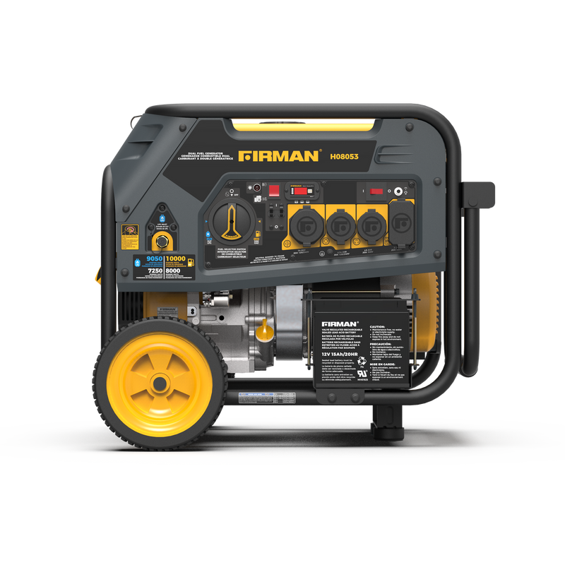 Load image into Gallery viewer, Firman 10000/8000: GAS 9050/7250: Watt 50A 120/240V Electric Start Dual Fuel Portable Generator cTEL Certified - Firman Backup Generator Store
