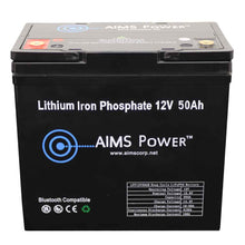 Load image into Gallery viewer, Aims Lithium Battery 12V 50Ah LiFePO4 Lithium Iron Phosphate battery with Bluetooth - Aims Backup Generator Store