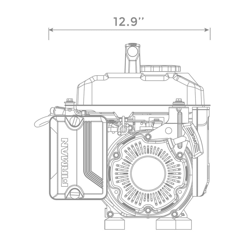 Load image into Gallery viewer, Firman 1300/1050 Watt Recoil Start Gas Portable Generator CARB and cETL Certified - Firman Backup Generator Store

