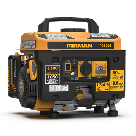 Firman 1300/1050 Watt Recoil Start Gas Portable Generator CARB and cETL Certified - Firman Backup Generator Store