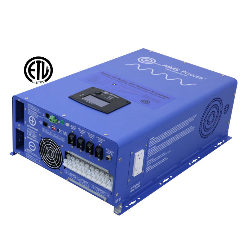 Load image into Gallery viewer, Aims 12000 Watt Pure Sine Inverter Charger 48Vdc/240Vac Input &amp; 120/240Vac Split Phase Output ETL Listed to UL 1741/CSA - Aims Backup Generator Store
