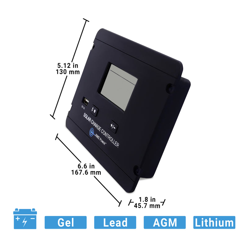 Load image into Gallery viewer, Aims Flush Mount 30 Amp Solar Charge Controller PWM 12/24V - Aims Backup Generator Store
