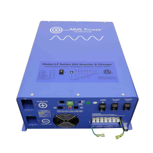 Aims 6000 Watt Pure Sine Inverter Charger 24Vdc to 120/240Vac Output Listed to UL &CSA - Aims Backup Generator Store