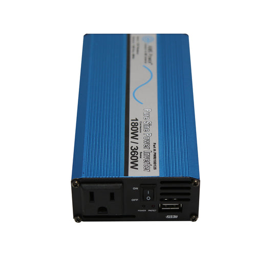 Aims 180 Watt Pure Sine Power Inverter w/ USB Port - Aims Backup Generator Store