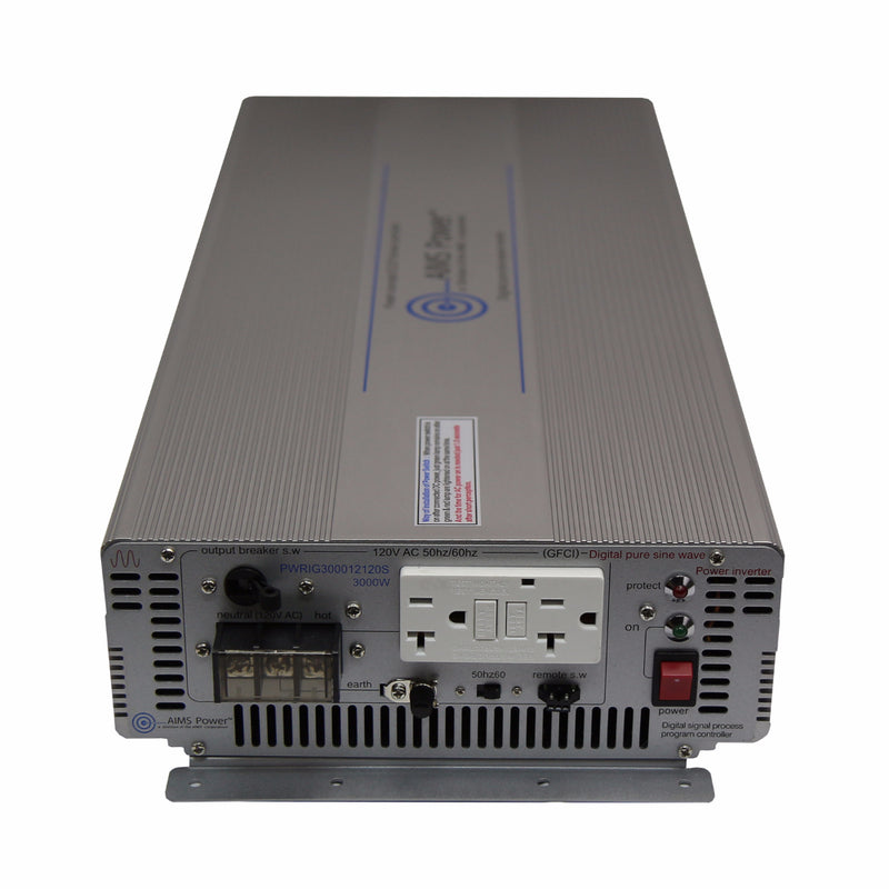 Load image into Gallery viewer, Aims 3000 Watt Pure Sine Power Inverter - Industrial - Aims Backup Generator Store
