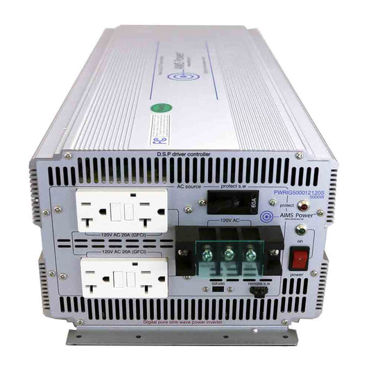 Aims 5000 Watt Pure Sine inverter - 12 Volt 50/60 hz Industrial - Aims Backup Generator Store